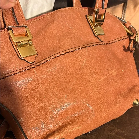 CHLOE Authentic Elegant Tan Leather Handbag
